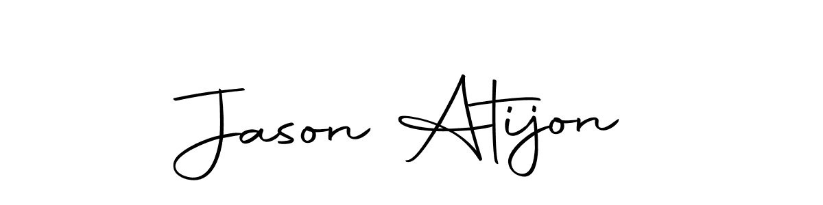 You should practise on your own different ways (Autography-DOLnW) to write your name (Jason Atijon) in signature. don't let someone else do it for you. Jason Atijon signature style 10 images and pictures png