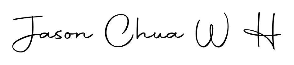 A timeless handwritten aesthetic for Jason Chua W H. The Autography-DOLnW font gives your signature a handcrafted feel with natural curves. Jason Chua W H signature style 10 images and pictures png