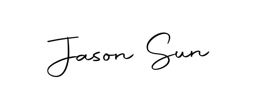 Create a beautiful signature design for name Jason Sun. With this signature (Autography-DOLnW) fonts, you can make a handwritten signature for free. Jason Sun signature style 10 images and pictures png