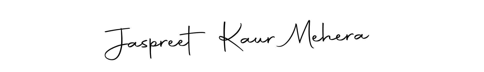 Make a beautiful signature design for name Jaspreet Kaur Mehera. With this signature (Autography-DOLnW) style, you can create a handwritten signature for free. Jaspreet Kaur Mehera signature style 10 images and pictures png