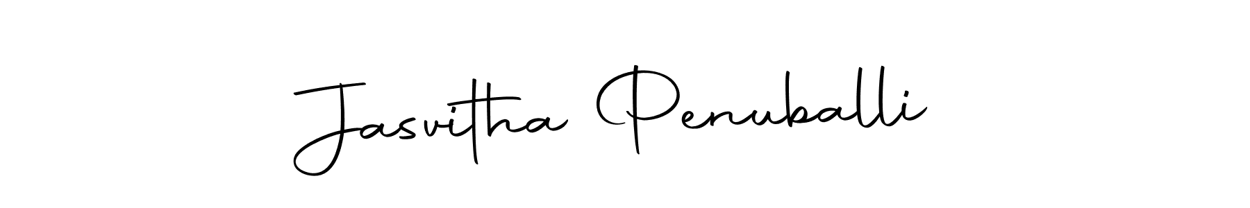 Create a beautiful signature design for name Jasvitha Penuballi. With this signature (Autography-DOLnW) fonts, you can make a handwritten signature for free. Jasvitha Penuballi signature style 10 images and pictures png