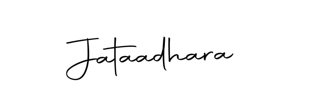 Use a signature maker to create a handwritten signature online. With this signature software, you can design (Autography-DOLnW) your own signature for name Jataadhara. Jataadhara signature style 10 images and pictures png