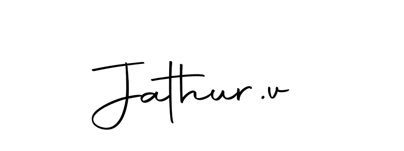 Create a beautiful signature design for name Jathur.v. With this signature (Autography-DOLnW) fonts, you can make a handwritten signature for free. Jathur.v signature style 10 images and pictures png