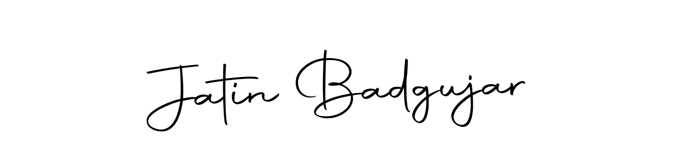 How to make Jatin Badgujar name signature. Use Autography-DOLnW style for creating short signs online. This is the latest handwritten sign. Jatin Badgujar signature style 10 images and pictures png