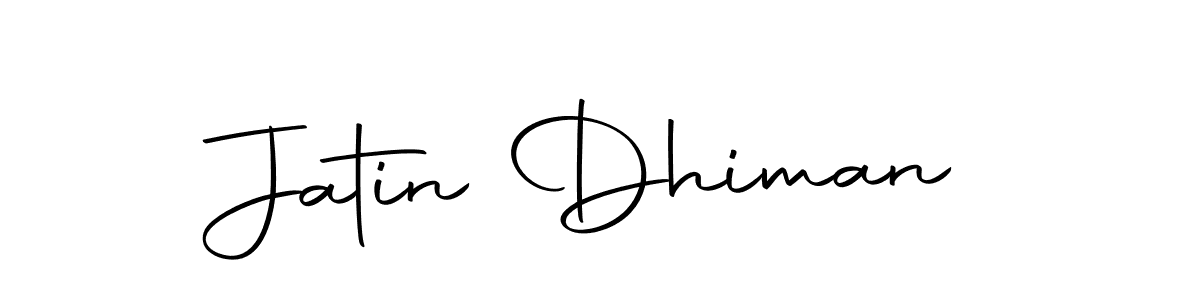 How to make Jatin Dhiman name signature. Use Autography-DOLnW style for creating short signs online. This is the latest handwritten sign. Jatin Dhiman signature style 10 images and pictures png