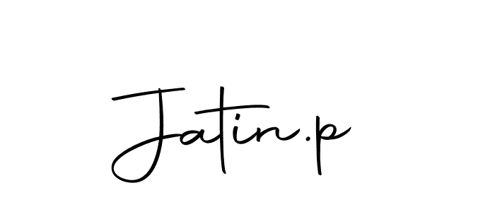 How to make Jatin.p name signature. Use Autography-DOLnW style for creating short signs online. This is the latest handwritten sign. Jatin.p signature style 10 images and pictures png