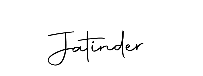 Create a beautiful signature design for name Jatinder. With this signature (Autography-DOLnW) fonts, you can make a handwritten signature for free. Jatinder signature style 10 images and pictures png