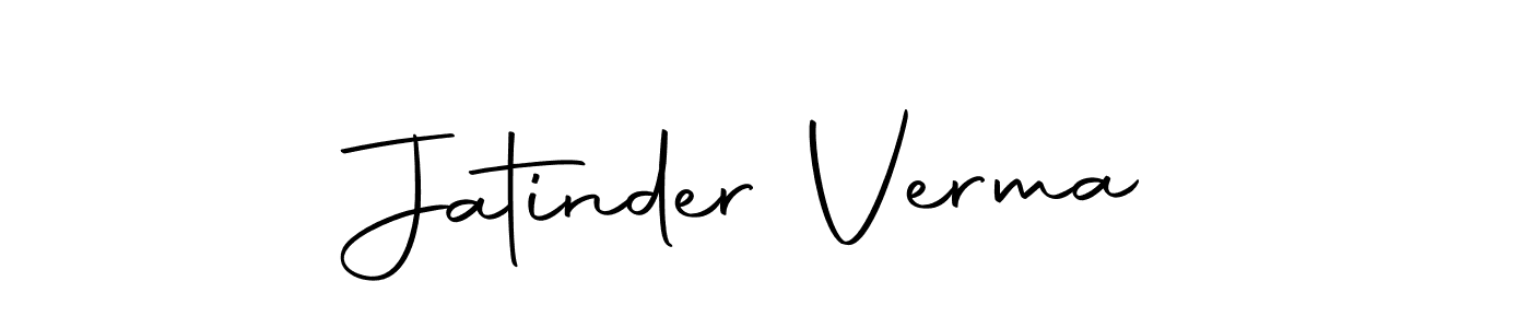 Create a beautiful signature design for name Jatinder Verma. With this signature (Autography-DOLnW) fonts, you can make a handwritten signature for free. Jatinder Verma signature style 10 images and pictures png