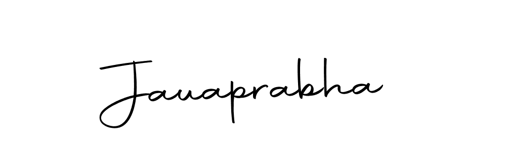 You should practise on your own different ways (Autography-DOLnW) to write your name (Jauaprabha) in signature. don't let someone else do it for you. Jauaprabha signature style 10 images and pictures png