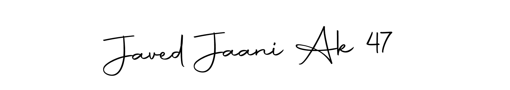 Use a signature maker to create a handwritten signature online. With this signature software, you can design (Autography-DOLnW) your own signature for name Javed Jaani Ak 47. Javed Jaani Ak 47 signature style 10 images and pictures png