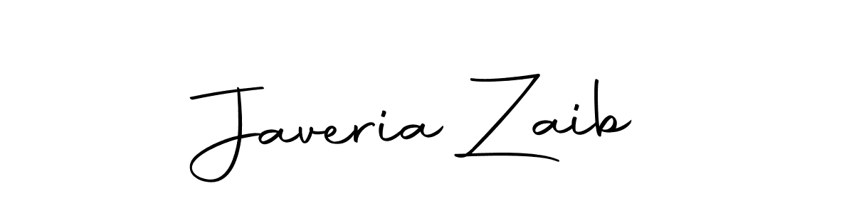 Create a beautiful signature design for name Javeria Zaib. With this signature (Autography-DOLnW) fonts, you can make a handwritten signature for free. Javeria Zaib signature style 10 images and pictures png