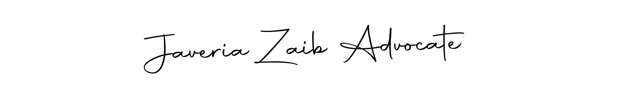 How to make Javeria Zaib Advocate name signature. Use Autography-DOLnW style for creating short signs online. This is the latest handwritten sign. Javeria Zaib Advocate signature style 10 images and pictures png