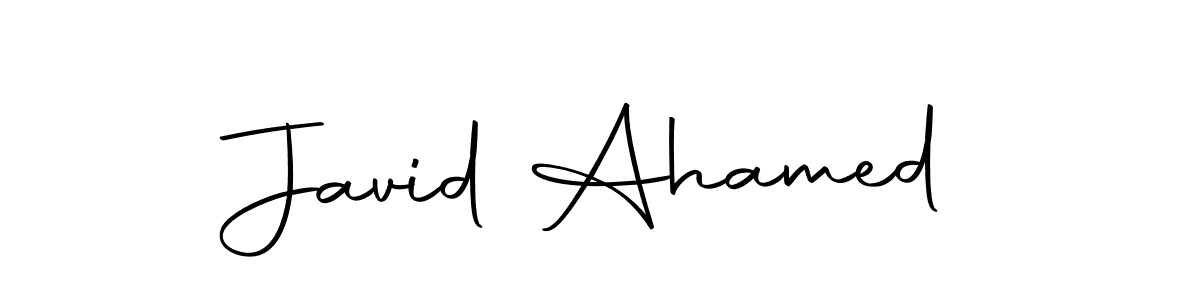 Use a signature maker to create a handwritten signature online. With this signature software, you can design (Autography-DOLnW) your own signature for name Javid Ahamed. Javid Ahamed signature style 10 images and pictures png