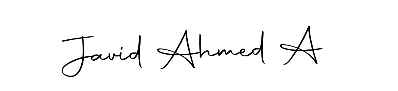 Make a beautiful signature design for name Javid Ahmed A. Use this online signature maker to create a handwritten signature for free. Javid Ahmed A signature style 10 images and pictures png