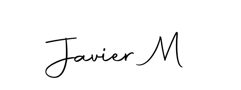 Javier M stylish signature style. Best Handwritten Sign (Autography-DOLnW) for my name. Handwritten Signature Collection Ideas for my name Javier M. Javier M signature style 10 images and pictures png