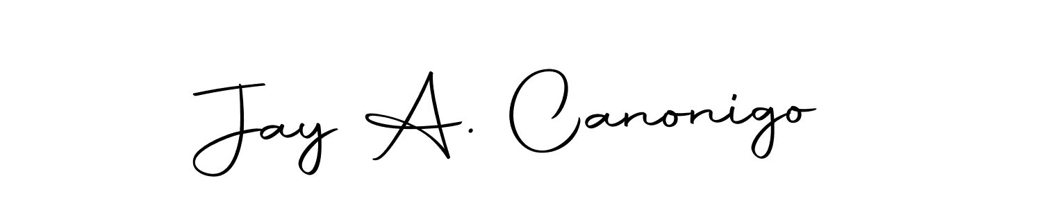 Create a beautiful signature design for name Jay A. Canonigo. With this signature (Autography-DOLnW) fonts, you can make a handwritten signature for free. Jay A. Canonigo signature style 10 images and pictures png