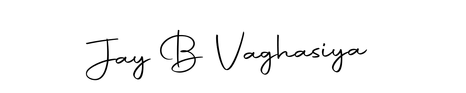 How to make Jay B Vaghasiya name signature. Use Autography-DOLnW style for creating short signs online. This is the latest handwritten sign. Jay B Vaghasiya signature style 10 images and pictures png