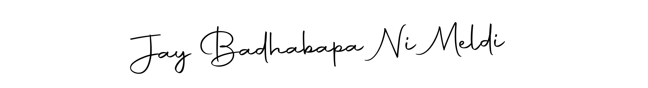 Make a beautiful signature design for name Jay Badhabapa Ni Meldi. Use this online signature maker to create a handwritten signature for free. Jay Badhabapa Ni Meldi signature style 10 images and pictures png