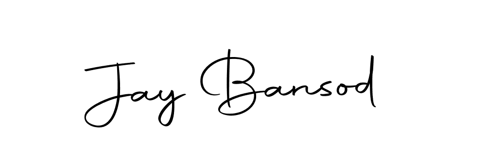 How to make Jay Bansod name signature. Use Autography-DOLnW style for creating short signs online. This is the latest handwritten sign. Jay Bansod signature style 10 images and pictures png