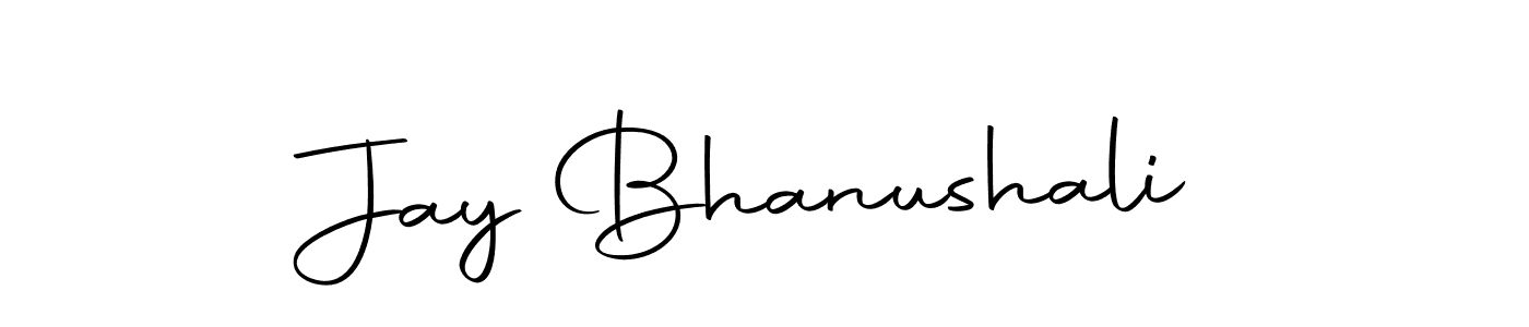 How to make Jay Bhanushali name signature. Use Autography-DOLnW style for creating short signs online. This is the latest handwritten sign. Jay Bhanushali signature style 10 images and pictures png