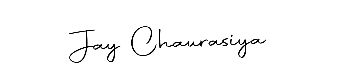 How to make Jay Chaurasiya name signature. Use Autography-DOLnW style for creating short signs online. This is the latest handwritten sign. Jay Chaurasiya signature style 10 images and pictures png