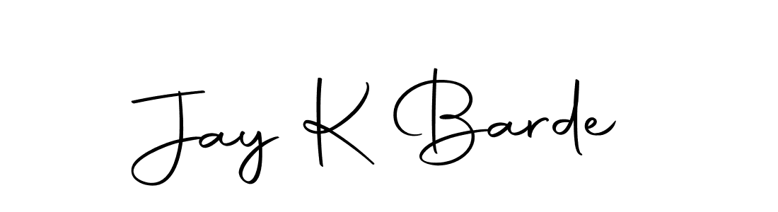 How to make Jay K Barde name signature. Use Autography-DOLnW style for creating short signs online. This is the latest handwritten sign. Jay K Barde signature style 10 images and pictures png