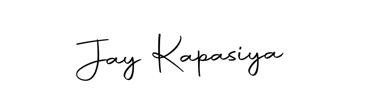 Use a signature maker to create a handwritten signature online. With this signature software, you can design (Autography-DOLnW) your own signature for name Jay Kapasiya. Jay Kapasiya signature style 10 images and pictures png