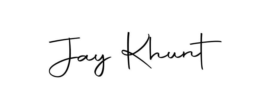 The best way (Autography-DOLnW) to make a short signature is to pick only two or three words in your name. The name Jay Khunt include a total of six letters. For converting this name. Jay Khunt signature style 10 images and pictures png