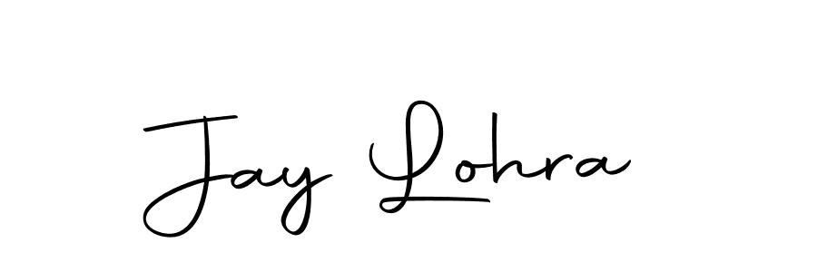 How to make Jay Lohra name signature. Use Autography-DOLnW style for creating short signs online. This is the latest handwritten sign. Jay Lohra signature style 10 images and pictures png