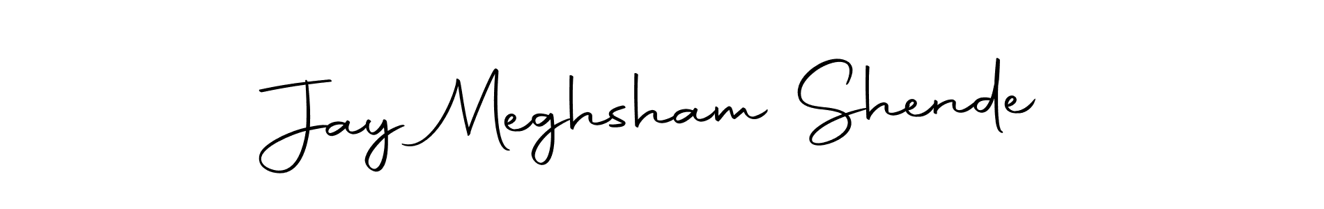 How to make Jay Meghsham Shende name signature. Use Autography-DOLnW style for creating short signs online. This is the latest handwritten sign. Jay Meghsham Shende signature style 10 images and pictures png