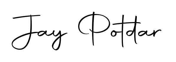 Enhance your business communications with Jay Potdar signature in Autography-DOLnW lettering. Clean, modern, and universally compatible. Jay Potdar signature style 10 images and pictures png