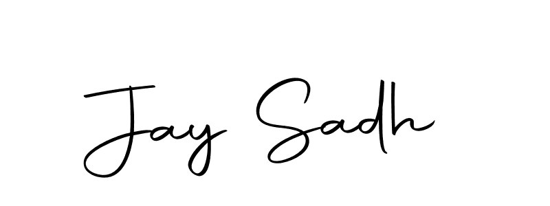 The best way (Autography-DOLnW) to make a short signature is to pick only two or three words in your name. The name Jay Sadh include a total of six letters. For converting this name. Jay Sadh signature style 10 images and pictures png