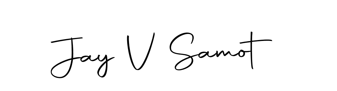 Create a beautiful signature design for name Jay V Samot. With this signature (Autography-DOLnW) fonts, you can make a handwritten signature for free. Jay V Samot signature style 10 images and pictures png