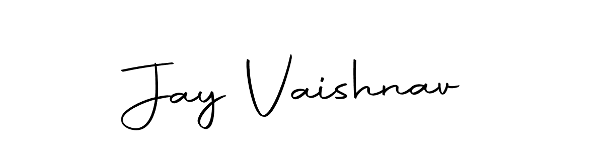 How to make Jay Vaishnav name signature. Use Autography-DOLnW style for creating short signs online. This is the latest handwritten sign. Jay Vaishnav signature style 10 images and pictures png