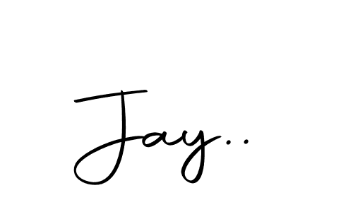 Design your own signature with our free online signature maker. With this signature software, you can create a handwritten (Autography-DOLnW) signature for name Jay... Jay.. signature style 10 images and pictures png