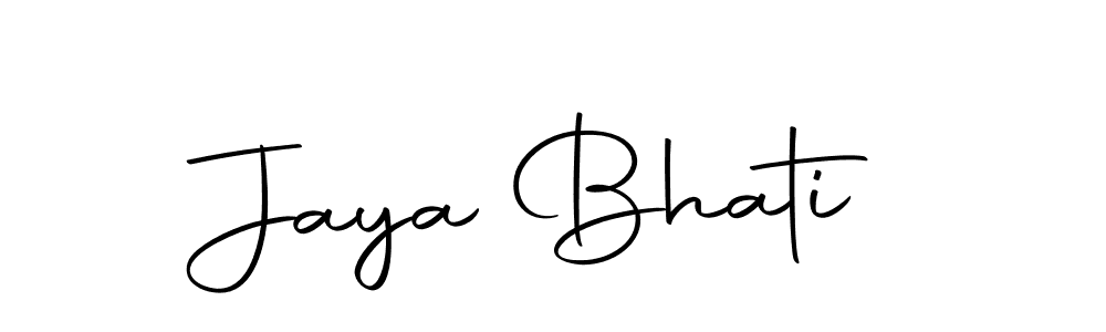 How to make Jaya Bhati name signature. Use Autography-DOLnW style for creating short signs online. This is the latest handwritten sign. Jaya Bhati signature style 10 images and pictures png