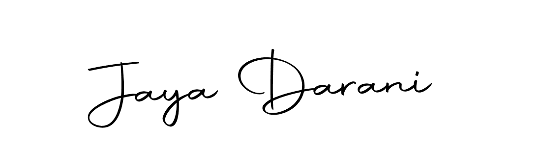 How to make Jaya Darani name signature. Use Autography-DOLnW style for creating short signs online. This is the latest handwritten sign. Jaya Darani signature style 10 images and pictures png