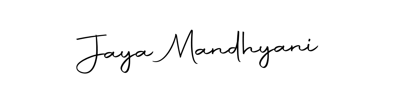 Make a beautiful signature design for name Jaya Mandhyani. With this signature (Autography-DOLnW) style, you can create a handwritten signature for free. Jaya Mandhyani signature style 10 images and pictures png