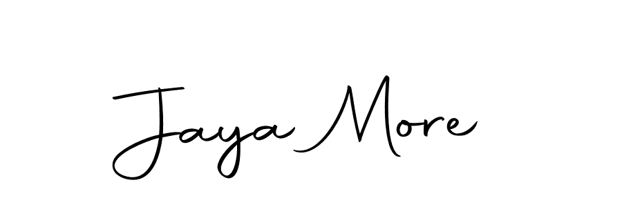 How to make Jaya More name signature. Use Autography-DOLnW style for creating short signs online. This is the latest handwritten sign. Jaya More signature style 10 images and pictures png