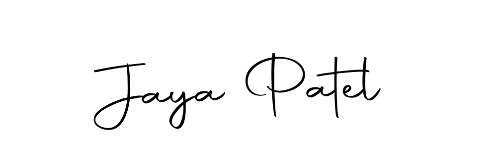 Design your own signature with our free online signature maker. With this signature software, you can create a handwritten (Autography-DOLnW) signature for name Jaya Patel. Jaya Patel signature style 10 images and pictures png