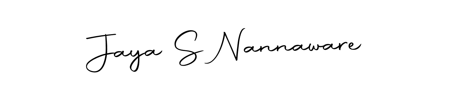 Make a beautiful signature design for name Jaya S Nannaware. With this signature (Autography-DOLnW) style, you can create a handwritten signature for free. Jaya S Nannaware signature style 10 images and pictures png