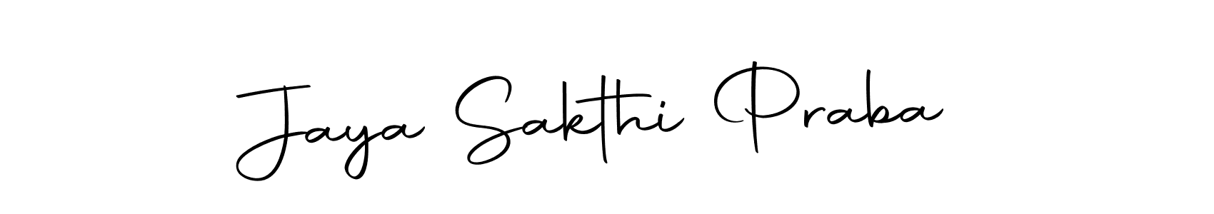 You should practise on your own different ways (Autography-DOLnW) to write your name (Jaya Sakthi Praba) in signature. don't let someone else do it for you. Jaya Sakthi Praba signature style 10 images and pictures png