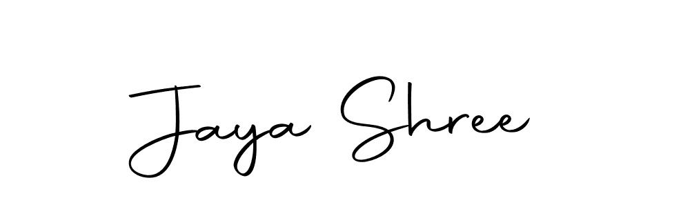 Use a signature maker to create a handwritten signature online. With this signature software, you can design (Autography-DOLnW) your own signature for name Jaya Shree. Jaya Shree signature style 10 images and pictures png