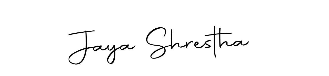 You should practise on your own different ways (Autography-DOLnW) to write your name (Jaya Shrestha) in signature. don't let someone else do it for you. Jaya Shrestha signature style 10 images and pictures png