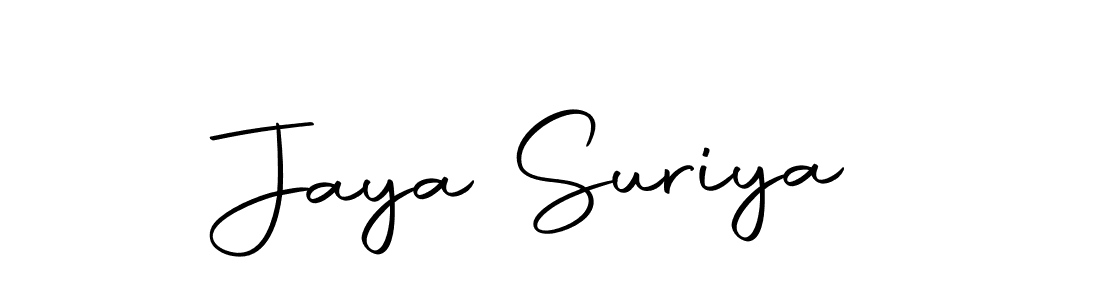 Create a beautiful signature design for name Jaya Suriya. With this signature (Autography-DOLnW) fonts, you can make a handwritten signature for free. Jaya Suriya signature style 10 images and pictures png