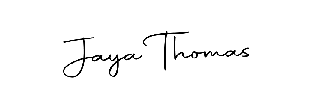 How to make Jaya Thomas name signature. Use Autography-DOLnW style for creating short signs online. This is the latest handwritten sign. Jaya Thomas signature style 10 images and pictures png