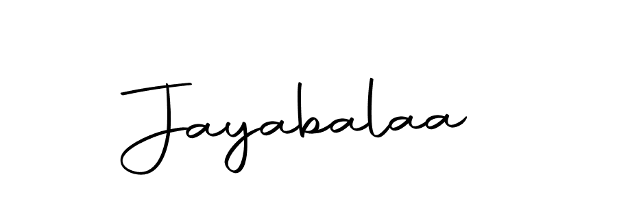 Use a signature maker to create a handwritten signature online. With this signature software, you can design (Autography-DOLnW) your own signature for name Jayabalaa. Jayabalaa signature style 10 images and pictures png