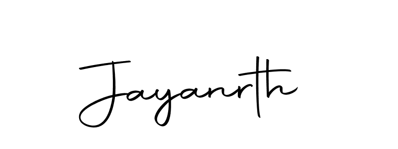 Design your own signature with our free online signature maker. With this signature software, you can create a handwritten (Autography-DOLnW) signature for name Jayanrth. Jayanrth signature style 10 images and pictures png