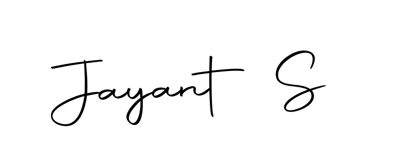 Design your own signature with our free online signature maker. With this signature software, you can create a handwritten (Autography-DOLnW) signature for name Jayant S. Jayant S signature style 10 images and pictures png