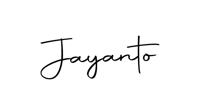 Use a signature maker to create a handwritten signature online. With this signature software, you can design (Autography-DOLnW) your own signature for name Jayanto. Jayanto signature style 10 images and pictures png